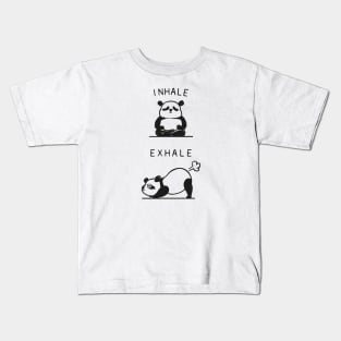 Inhale Exhale Panda Kids T-Shirt